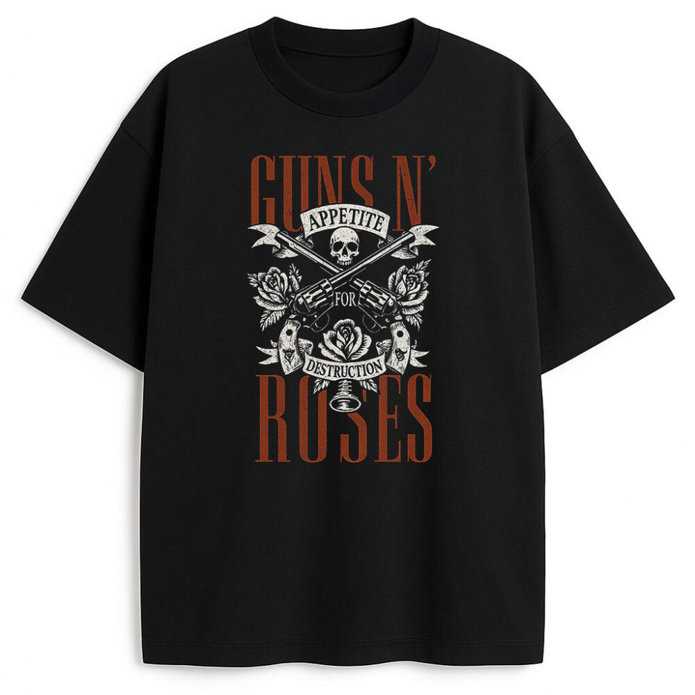 T-shirt Guns N Roses Appetite For Destruction z grafiką albumu