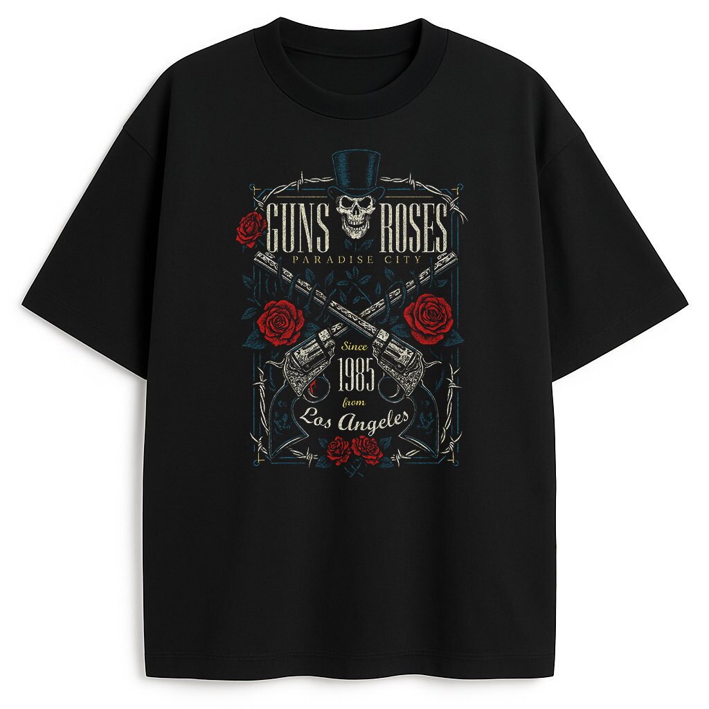 t-shirt Guns N' Roses Paradise City z grafiką Los Angeles