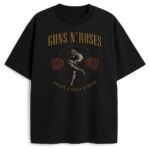 t-shirt Guns N' Roses Sweet Child O'Mine z grafiką tancerki i róż