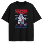 T-shirt Stranger Things Scoops Ahoy czarny – retro nadruk lodziarni
