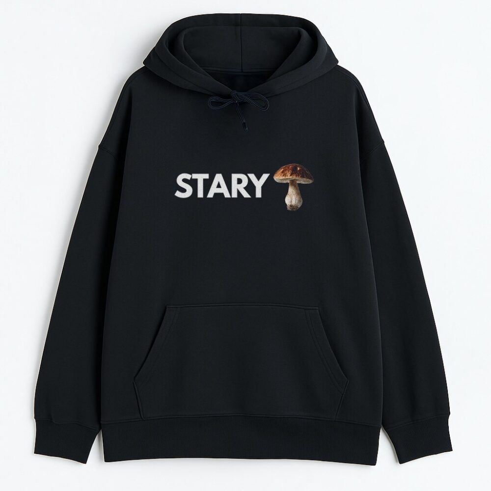 Bluza dla Grzybiarza Stary Grzyb - napis STARY i symbol obok