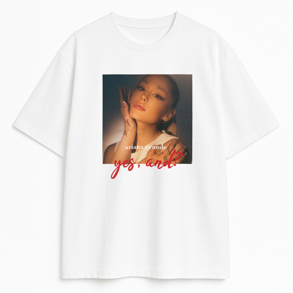 koszulka-biala-przod-ariana-grande-2024 t-shirt Ariana Grande 2024 Wyprzedaż - obrazek 1
