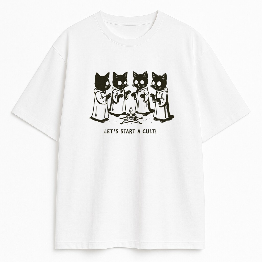 koszulka-biala-przod-cats-ameno-cult t-shirt Ameno Cats Cult - obrazek 1
