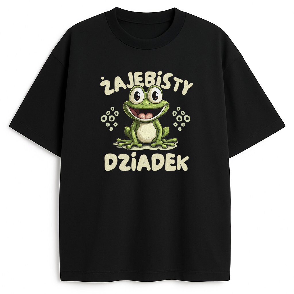 koszulka-czarna-przod-zajebisty-dziadek t-shirt Żajebisty Dziadek - obrazek 1