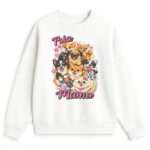Biała bluza z psami i napisem Psia Mama