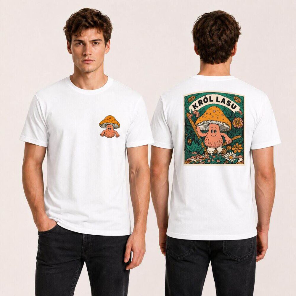 T-shirt dwustronny Król Lasu Cartoon — zdjęcie 4