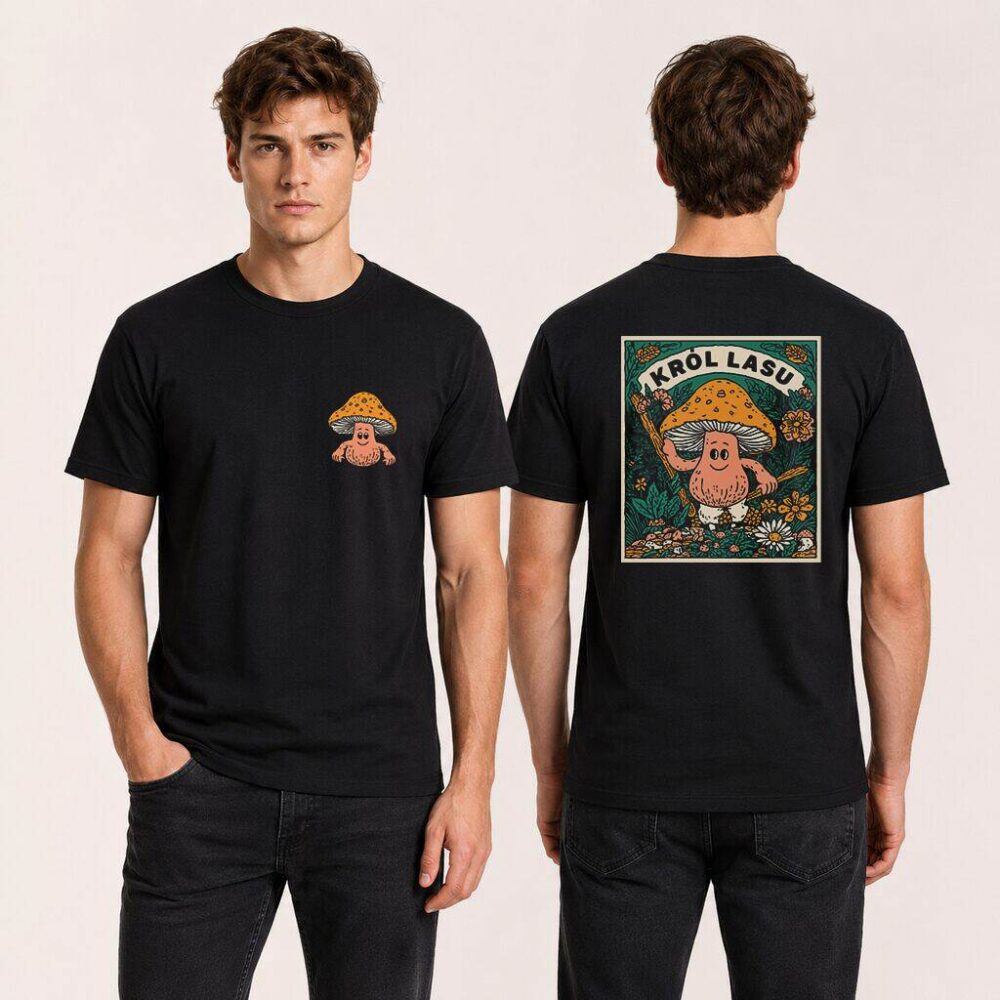 T-shirt dwustronny Król Lasu Cartoon — zdjęcie 7