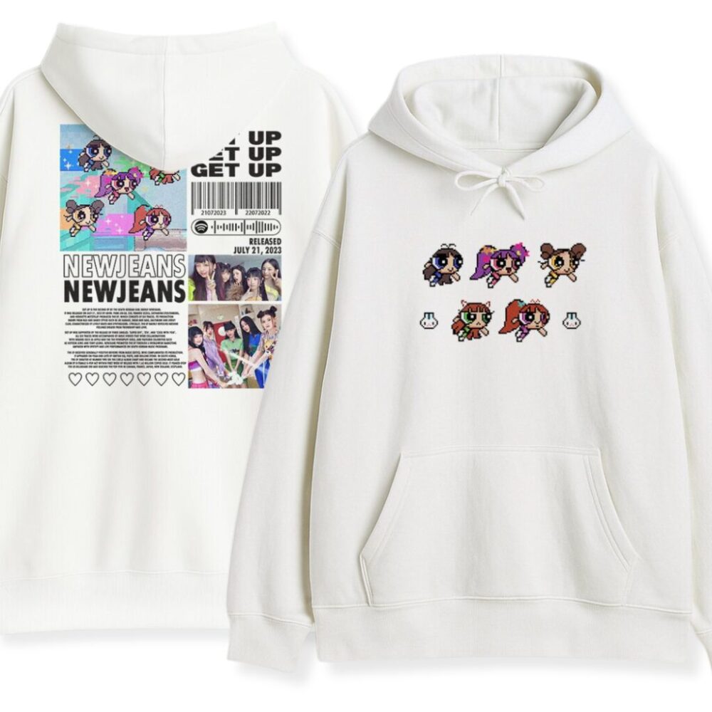 bluza z kapturem NewJeans Powerpuff Wyprzedaż