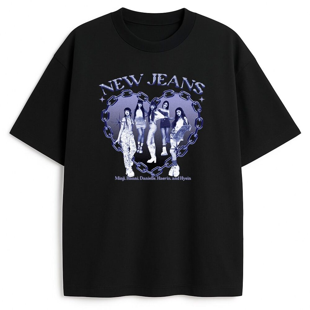 t-shirt NewJeans Heart Wyprzedaż