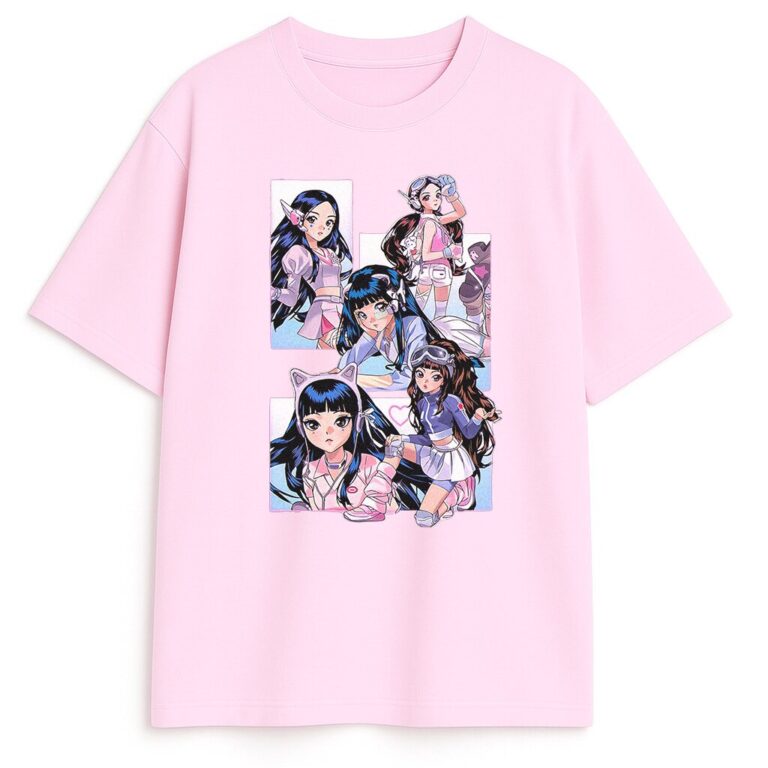 T-shirt NewJeans Anime Girls Wyprzedaż