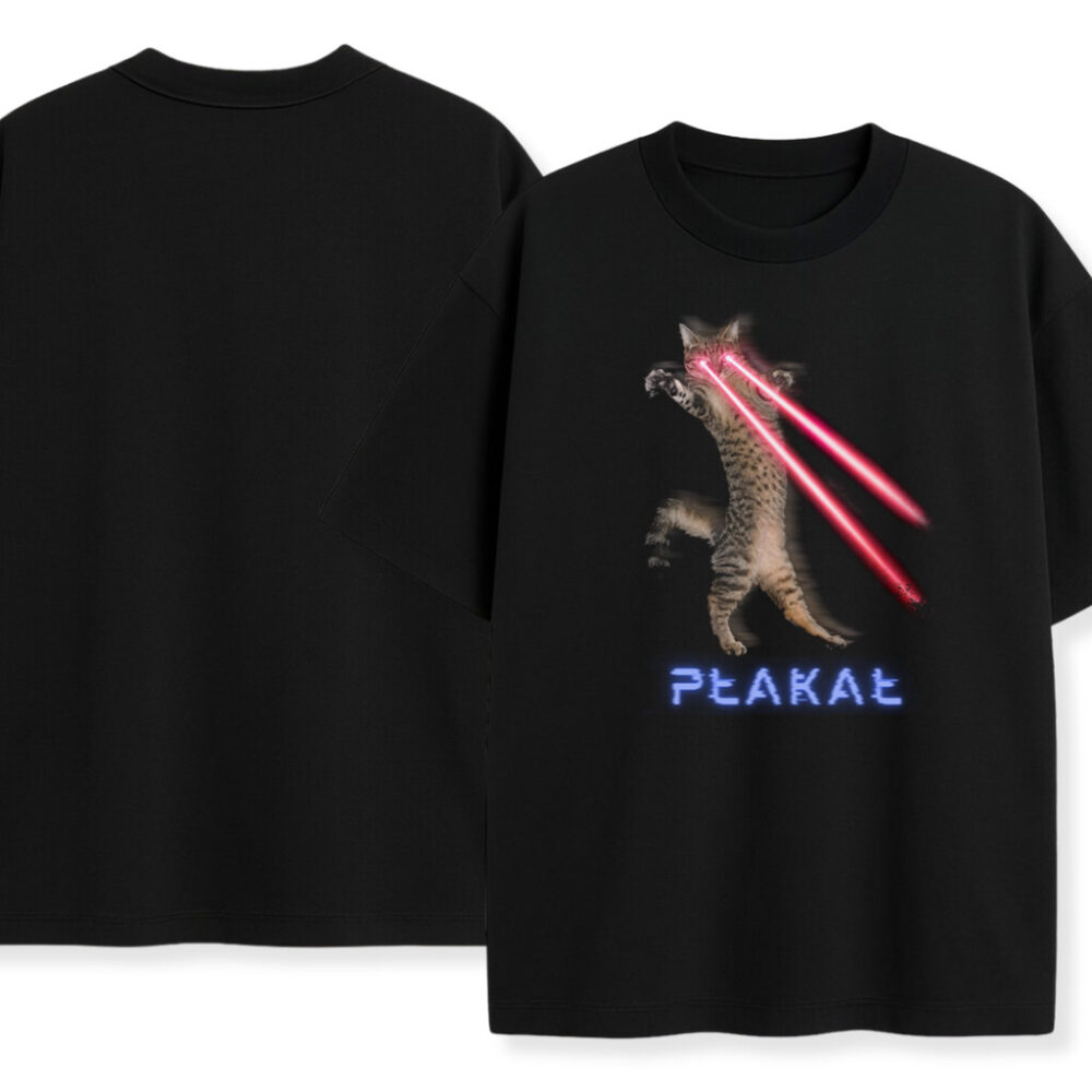 T-shirt Płakał Kot Lasery — zdjęcie 5