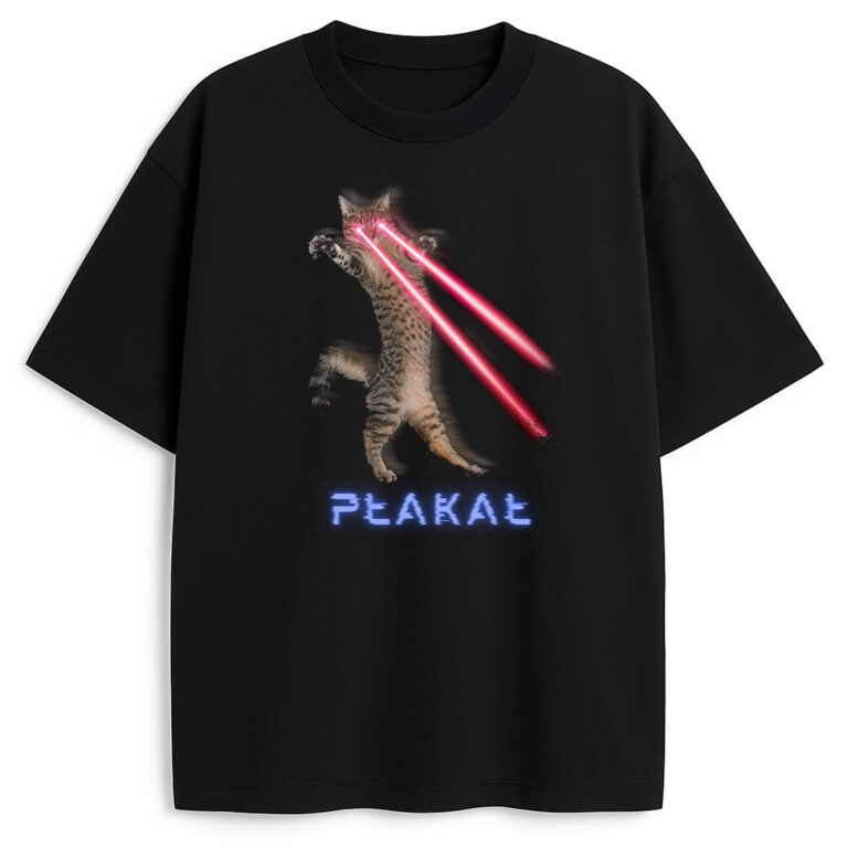 T-shirt Płakał Kot Lasery