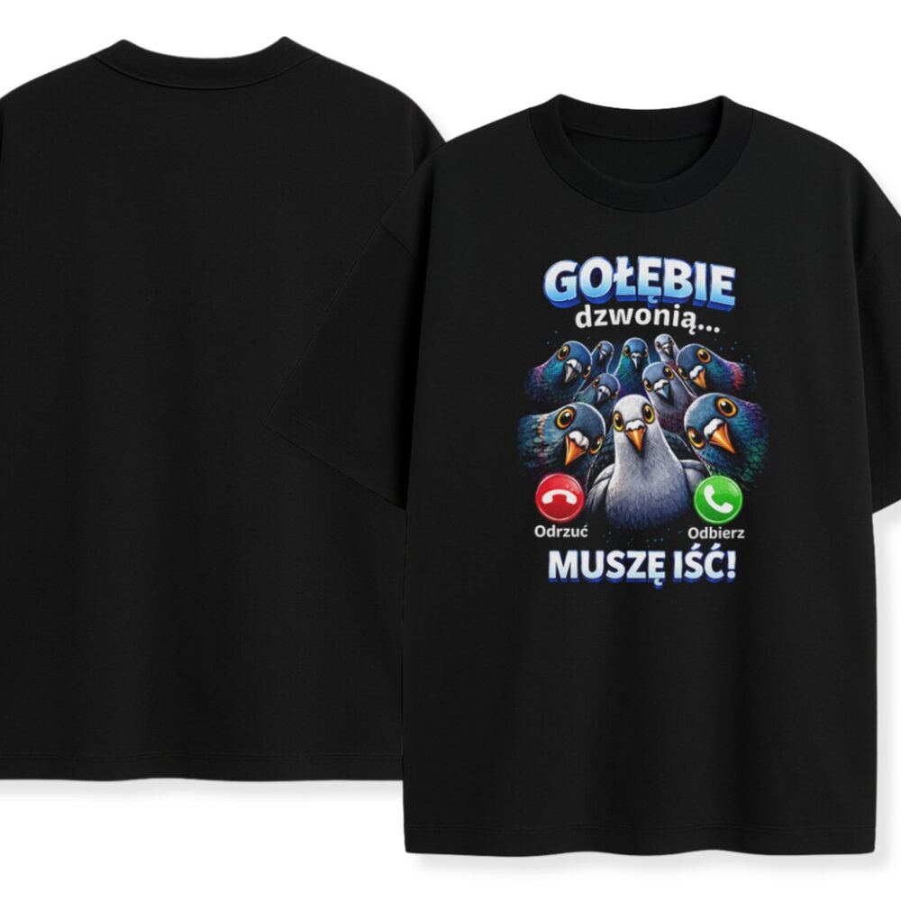 T-shirt Gołębie Dzwonią Muszę Iść — zdjęcie 3