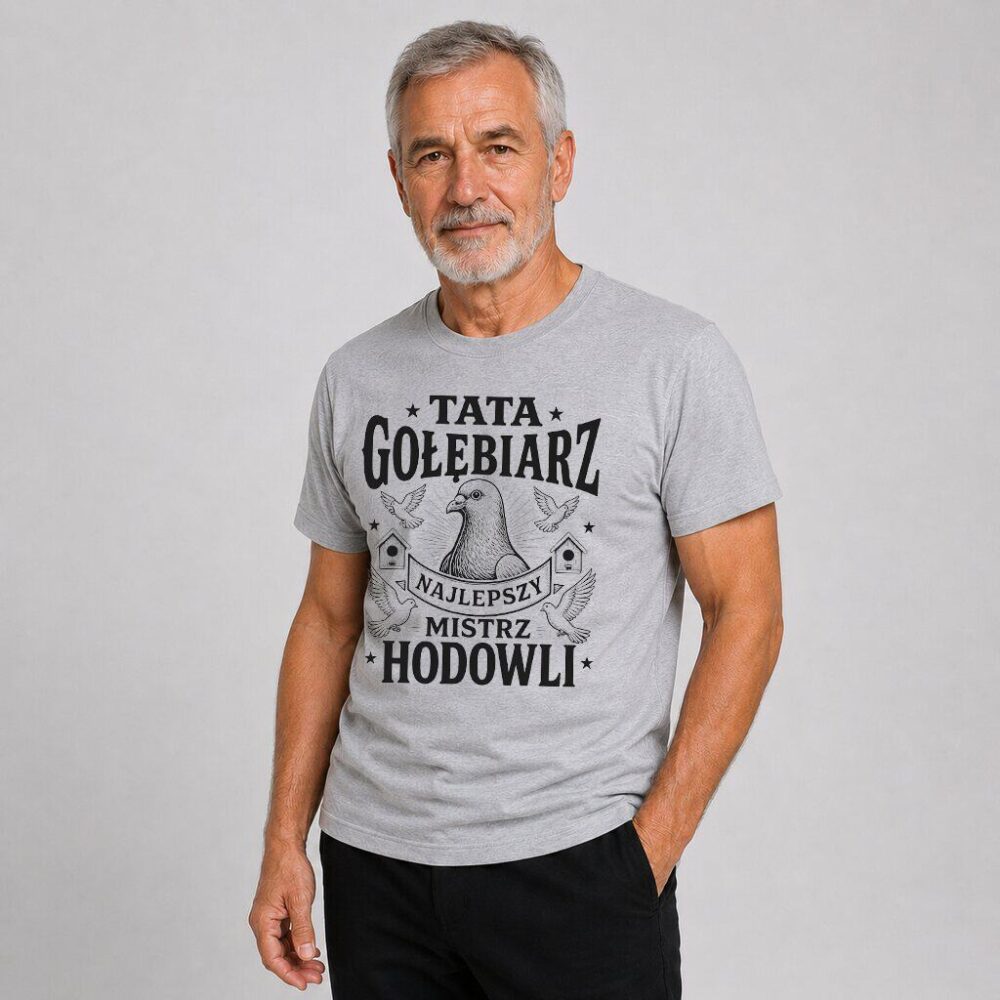 T-shirt Tata Gołębiarz Najlepszy Mistrz Hodowli — zdjęcie 7
