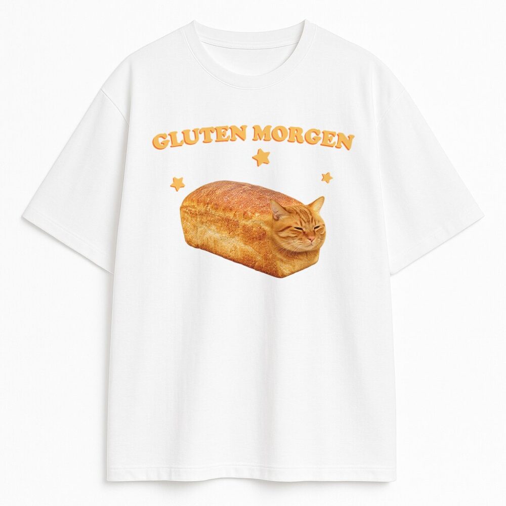 T-shirt Kot Chlebek Gluten Morgen — zdjęcie 2
