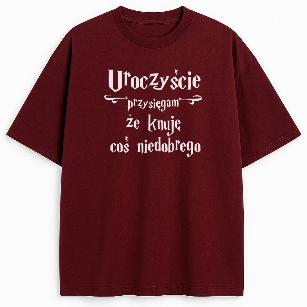 T-shirt Uroczyście Przysięgam że Knuję Coś Niedobrego — zdjęcie 2