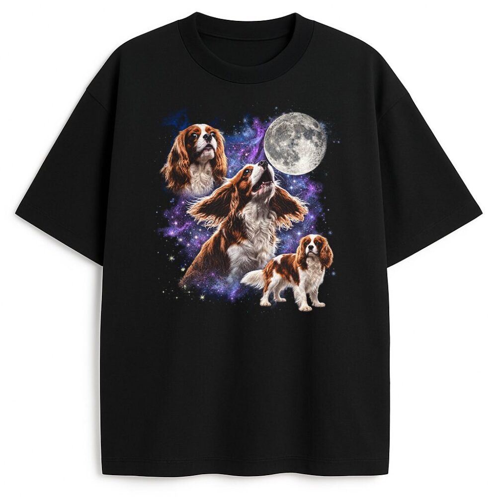 T-shirt Cavalier King Charles Spaniel Moonlight — zdjęcie 1