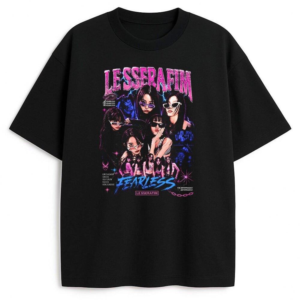 T-shirt Le Sserafim Glam K-pop — zdjęcie 1