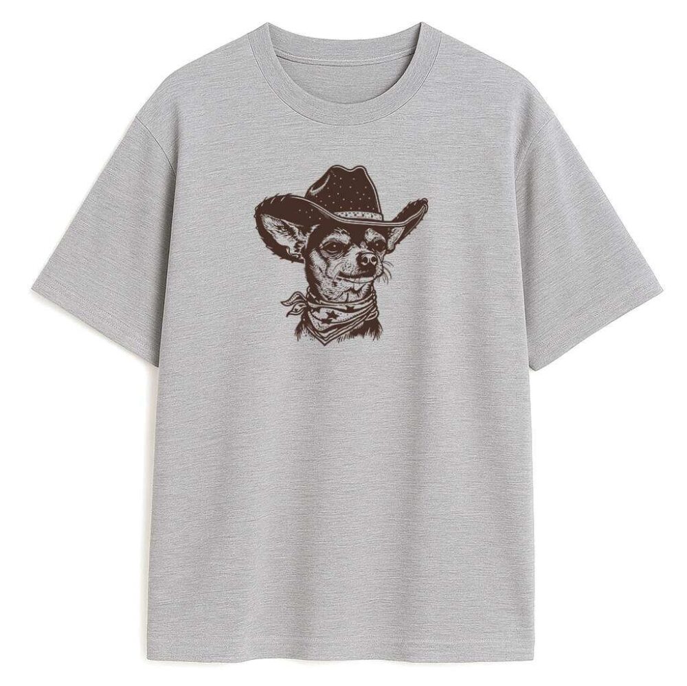 T-shirt Chihuahua Cowboy Vintage — zdjęcie 1