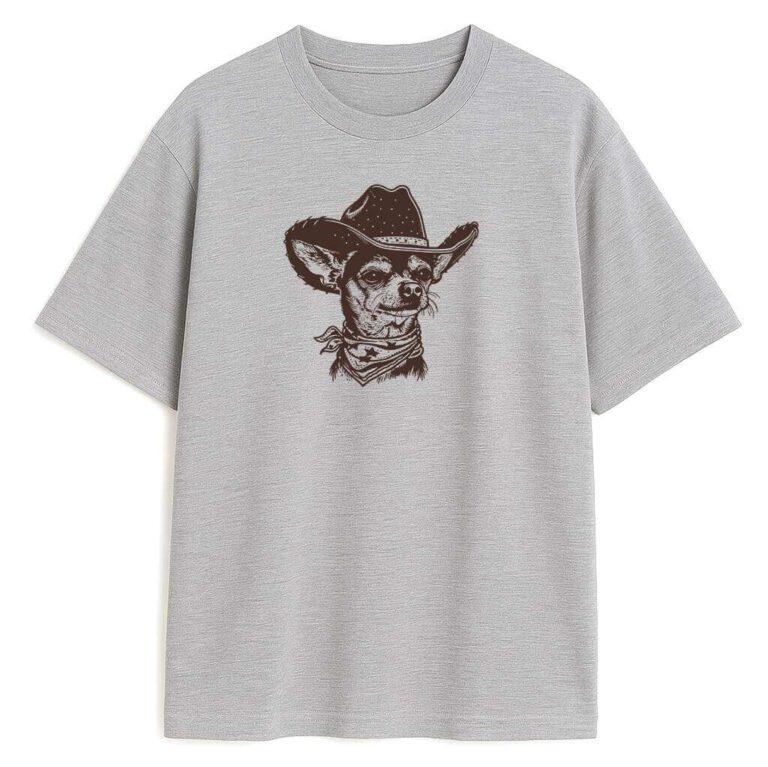 T-shirt Chihuahua Cowboy Vintage